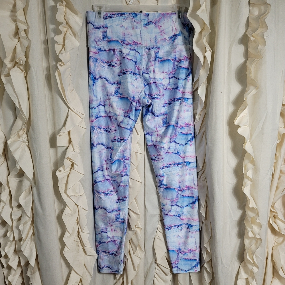 TEREZ Active Super High Band 7/8 Legging in Blue Marble Large - Picture 6 of 13